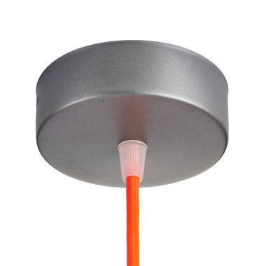 Rosone per lampadario monoforo in metallo grezzo, foro 10mm